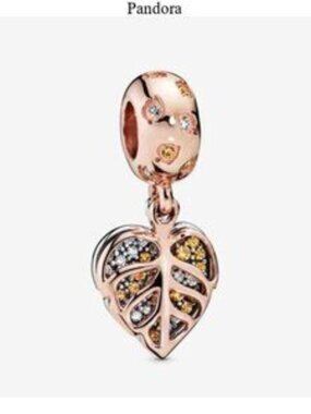 Sparkling Leaves Dangle Pandora Charm